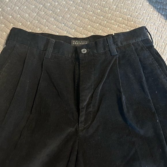 VTG Perry Ellis Portfolio Men's Pleated Cotton Corduroy Pants Sz 32 - Picture 3 of 9